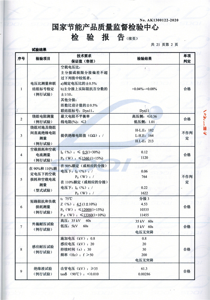 高低压试验报告-S11-1250樊城樊城樊城油浸式变压器-2.jpg